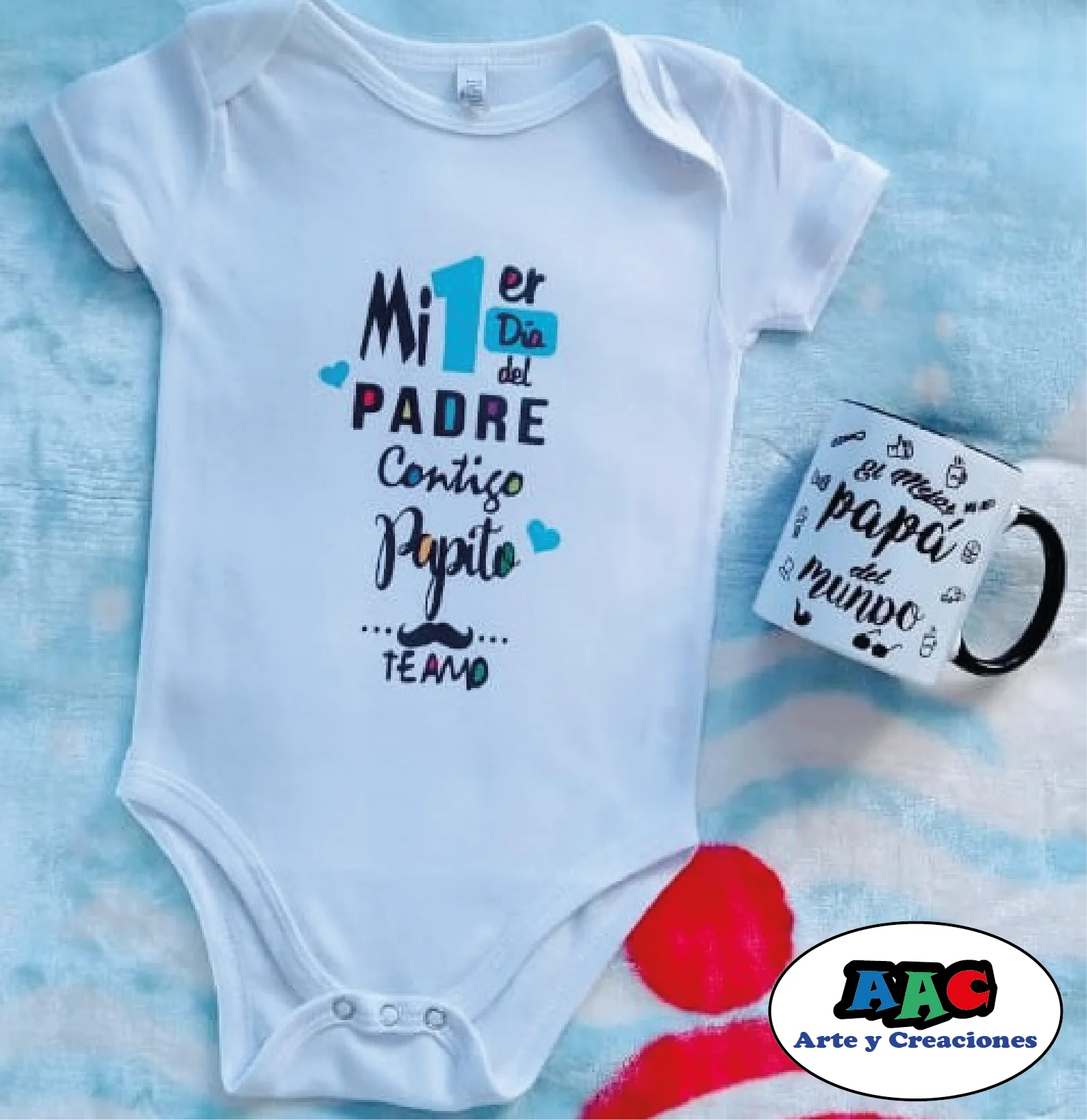 Mameluco bebe personalizado dia del padre